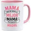 Jungle Mug Tazza per mamma con auguri per la festa della mamma | Mamá eres la mejor mamá idea regalo | divertente tazza da caffè bianco