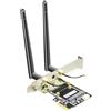 GLOTRENDS WA02 Adattatore WiFi Bluetooth da Mini PCIe a PCIe X1 per modulo WiFi Mini PCIe 4/5/6/6e/modulo TPU corallino, con kit antenna SMA 3,5-dBi