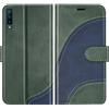 BoxTii Cover per Galaxy A7 2018, Custodia in PU Pelle Portafoglio per Samsung Galaxy A7 2018, Magnetica Cover a Libro con Slot per Schede, Verde