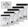 M-office Buste Spedizione Adesive 25 pz Mix 5 Taglie (S a XXL) Buste Spedizione Impermeabili Autoadesive Resistenti per Abbigliamento, Pacchi e Negozi Online - Riciclabili con Chiusura Forte