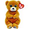 TY - Peluche - Beanie Bellies - Orso - Duncan - Marrone - Occhi dorati grandi e glitter - I peluche morbidi e coccolosi - 20 Cm - 40549