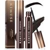 KIMUSE Tinta Sopracciglia in Gel, Colore Intenso, Volume e Fissaggio | Impermeabile e Anti-Transfer, Resiste a Sudore e Pioggia; Applicatore Angolato per un Risultato Naturale, per Uomo e Donna