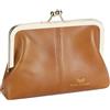 Royal Bagger Moda in Vera Pelle RFID Blocco Portafoglio da Donna con Blocco Bacio, Slot per Carte e Tasca per Monete con Cerniera 4120 (Marrone)
