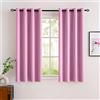 MIULEE Tende Oscuranti per Interni 2 Pezzi 117x137 CM, Tenda Rosa Moderna per Soggiorno, Tende Coprente Termiche Isolanti Interno con Anelli, Tenda Oscurante Finestra Camera da Letto Salotto