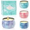 Ouxayapl Candele Profumate Set Regalo, 4 Candele Soia Naturale con 4 Profumi per Aromaterapia, Regalo per Donna Mama Fidanzata, Compleanno Anniversario Natale San Valentino Festa Mamma Decorazione (B)