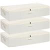 YheenLf Beige Scatole Sottoletto,Contenitori Armadio,3Pezzi,80×40×15cm
