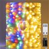 BESCOST Catena Luminosa Esterno 30M 300LED Bianco Caldo & Multicolore, RF Telecomando 11 Modalità Timer, IP65 Impermeabile, Luci Decorative Giardino Balcone Matrimonio Terrazza Gazebo