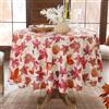 Softalker Tovaglia rotonda autunnale lavabile, 120 cm, decorazione da tavolo autunnale con foglie d'acero di colore arancione-rosso, impermeabile, facile da pulire, per cucina, soggiorno, Halloween e