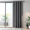 PANOVOUS Tenda Oscurante per Camera da Letto e Soggiorno - Tende Moderne con Anelli per Armadio Aperto - 1 Pezzo L 254 x A 244 cm, Grigio