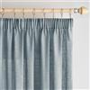 Woaboy Tende per Interni Lino con Fettuccia Tende Moderne Traslucido Decorative per Soggiorno Camera da Letto Finestra 2 Pezzi 140x260cm Blu Navy