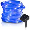 Lychee luci solari corda all'aperto 16.5ft 50LED impermeabile energia solare stringa con/luce luci corda all'aperto ideale per la casa giardino festa matrimonio decorazione (Blu)