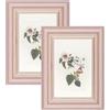YoHyien Set di 2 Cornici Foto Vintage 10x15 cm, Cornici Portafoto Shabby Chic da Parete e Tavola, Quadro Portafoto Decorative da Appendere Al Muro, Orizzontale e Verticale (Rosa, 10 x 15 cm)