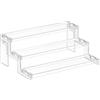 Lifewit Espositore Profum, Trasparente Espositori Acrilico, Alzate per Espositori per Cupcake, Buffet, Dessert, Smalti per Unghie, Spezie, Cosmetici, 3 Livelli, 1 Confezione, 30 cm