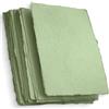 Wanderings Carta A5 Verde in Cotone Fatta a Mano con Bordo Sfrangiato, Pressata a Freddo, 50 Fogli 150 GSM, 5,8 x 8,3 / 15x21 cm, Per Pittura, Acquerello, Stampa, Inviti, Menu e Artigianato