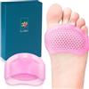 SMATIS Cuscinetti metatarsali da donna, 4 pezzi, cuscinetti per tallone per metatarsalgia, neuroma, morton, neuroma, atrofia, sensazioni di bruciore, alleviano il dolore (rosa)