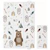 Kikido Materassino Fasciatoio Portatile Neonato 40x60 cm - Teddy - Cuscino Fasciatoio Morbido, Pieghevole e Impermeabile 60x40 - Materassino Da Viaggio per Cambio Pannolino