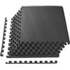 BalanceFrom Puzzle - Tappetino per esercizi in schiuma EVA, piastrelle ad incastro, colore: nero