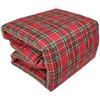 Laura Blasi Trapunta Invernale Matrimoniale Imbottita 300 gr/mq Piumone Caldo Misura 260x260 cm Fantasia Tartan Made in Italy INTIMOEGIDIO