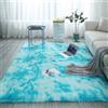 XUEDNGM Tappeto Morbido e Soffice Tappeto Peloso 90 x 140 cm Unicolore Lavabile Morbido, Soffici, Antiscivolo, Moderno Tappeto Peloso Morbido e Antiscivolo Mono Tappeto, azzurro