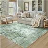 HUGEAR Tappeto Salotto Moderno Verde Scuro Tappeti 150x210cm Lavabile in Lavatrice Antiscivolo Astratto Naturale Grande Carpet Cameretta Scendiletto Camera da Letto Ufficio Pelo Corto