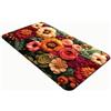 Comart - Tappeto Cucina Austin - Impermeabile - Antiscivolo - Antimacchia - Lavabile in Lavatrice - Passatoia in Poliestere - per Corridoio e Cucina - Made in Italy - Fiori Tricot - 50x100 cm