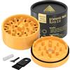 Alloy Kraft Grinder Premium CERAMIC NANO PRO 2.0 | Rivestimento Nano Ceramico Antiaderente | Sistema Quick-Connect senza filettatura con magnete N52 | Ø 62 mm Camera Profonda | Grinder per Erbe e Spezie (Giallo)