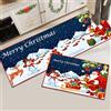 Hoimlm Tappeto da cucina natalizio, antiscivolo, lavabile, per corridoio, soggiorno, bagno, cucina, set decorazione natalizia (40 x 120 cm+40 x 60 cm, Natale C)