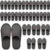 Behogan Set di 20 paia di pantofole in spugna per hotel, colore grigio, 4 mm, chiuse, pantofole usa e getta, pantofole in spugna, unisex, per hotel, salone, spa e casa