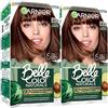 Garnier Belle Color Naturals Tinta Permanente per Capelli Colore 4.13 Castano Luminoso Senza Ammoniaca Formula Vegana Crema Colorante e Trattamento Nutritivo Fino a 8 Settimane - 2 Confezioni