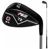 PGM Golf Clubs 72 Gradi Sand Bar CNC Albero in Acciaio testurizzato Cuneo Golf (nero)