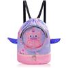 AffeGifts Borsa piscina bambina, borsa con coulisse per bambini bambini sportiva sacche bambini sacche da palestra Separazione Dry-Wet bambini sportiva sacche Sport Gym PE Beach Bag per Ragazze