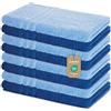 Lavea® 8 Asciugamani Viso e Mani 50x100 cm in Spugna di Cotone 100% Morbidi e Assorbenti, per Casa Hotel Spa - Asciugamano da Bagno - Blu Delfino e Blu Royal