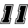 4R Quattroerre.it 13371 Numero Racing 1 Moto GP, Nero, 10 x 7 cm (Confezione da 2)