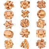 Holzsammlung Set da 15 Rompicapo Legno, Giochi Rompicapo Gioco Intelligenza, Classico Rompicapi Giocattoli di Legno 3D Puzzle Rompicapo Regalo per Adulti Bambini Adolescenti, Taglia Piccola 4.5cm