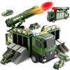 KADAYAYA Camion Militare Giocattolo, Giocattoli Militari per Ragazzi Con 1 Missile,Luci e Suoni,Set di Giocattoli Militari con 6 Veicoli,Giocattoli Militare adatti a Bambini di età Superiore ai 3 Anni