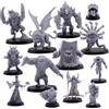 Forged Terrain DnD Monster Starter Set - 13 mostri fantasy classici per giochi di ruolo da tavolo | Scala 28 mm | Compatibile con 32 mm | Licenza Epic Miniatures | Figure in resina non verniciate