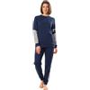 Pyrex Pigiama Donna Invernale in Cotone Caldo Interlock A Maniche Lunghe Pigiama Donna Caldo Cotone S-XL (IT, Testo, S, Regular, Regular, Modello 6)