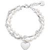 Brosway Bracciale Donna, Bracciale Rigido in Acciaio e Cristalli con Simbolo Cuore | Collezione Chakra - BHKB213