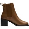 Clarks Premium Chamberly Top, Stivaletto Donna, Pelle Marrone Chiaro, 41 EU