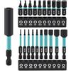 MIGUBIGU 21 Pezzi Inserti Esagonali per Avvitatore Professionali 1/4 H1.5-H10, Jack da 1/4 di Pollice 25 mm + 60 mm, Punte Brugola per Avvitatore con Magnetismo, Punte per Cacciavite Esagonale