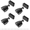 UFURMATE Chiusure magnetiche per porte in vetro, set da 4, con apertura a pressione, serrature magnetiche a tocco singolo per porte in vetro con morsetto regolabile, adatte per porte in vetro a