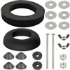 Tarrapu Kit di guarnizioni per cassetta WC, in acciaio inossidabile, parti del rubinetto del bagno, kit di guarnizioni per cisterna WC 100 mm M6 bullone attraverso 3,8 cm cupola in gomma da 5,1 cm set di