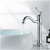 Rozin Rubinetto per lavabo da bagno Rubinetti Miscelatore alto Vessel 360 ° Girevole Beccuccio Rubinetto Ottone Maniglia Singola Cromato Lucido Deck Mounted Cold and Hot Water Mixing Tap