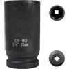 Flewdart bussola lunga esagonale 3/4 30mm, chiave a bussola 30 mm 3/4, Lunghezza 78 mm, acciaio al cromo molibdeno, CR-MO (30mm)
