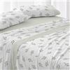 Burrito Blanco | Completo lenzuola in cotone | Letto da 150 a 160 cm. (+misure disponibili) | Design 632 | Colore verde (150-160x190/200cm.)