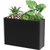 Nessxa Fioriera in metallo nero, 76,2 x 30,5 x 61 cm (lunghezza x larghezza x altezza)