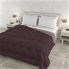 Italian Bed Linen Trapunta invernale ZOE Made in Italy bicolore doubleface, piumone imbottito 250 gr - Trapunta letto Matrimoniale 250x250 cm - Lavabile in Lavatrice - VINACEO/ROSA ANTICO