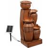 Teamson Home 4 Livelli Fontana Solare Terracotta Giardino Cascata
