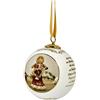 Goebel 66-501-66-1 - Sfera natalizia da appendere, realizzata in porcellana, con rivestimento in oro vero, altezza: 8 cm, 66-501-66-1