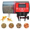 Podazz Alimentatore automatico per pesci d'acquario, a prova di umidità, alimentatore elettrico automatico per pesci, per vacanze e fine settimana (rosso)
